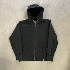 American Giant Full Zip Heavyweight Hoodie Mens Large Black